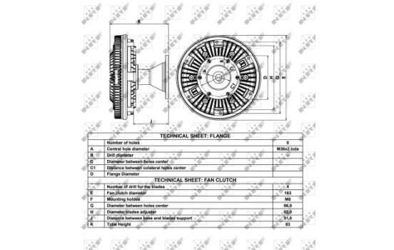 Clutch, radiator fan 49051 NRF, Image 4