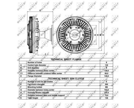 Clutch, radiator fan 49062 NRF
