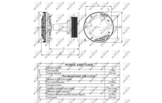 Clutch, radiator fan 49068 NRF, Image 2