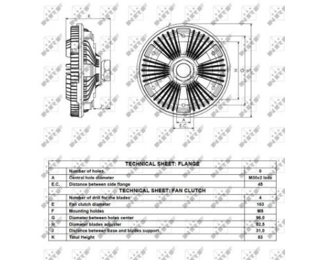 Clutch, radiator fan 49077 NRF