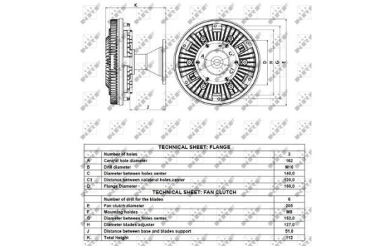 Clutch, radiator fan 49084 NRF, Image 3