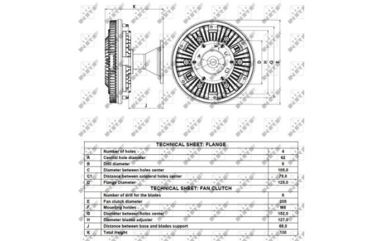 Clutch, radiator fan 49093 NRF, Image 4