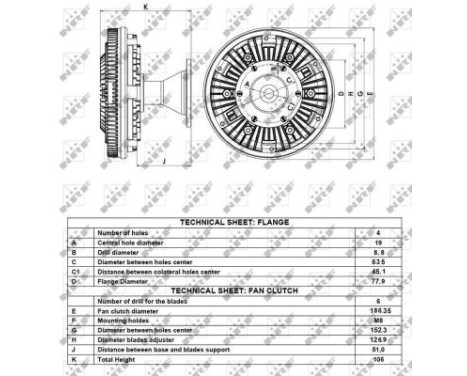 Clutch, radiator fan 49094 NRF, Image 4