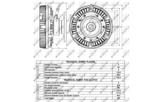 Clutch, radiator fan 49097 NRF, Image 4