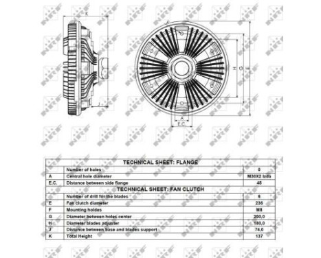 Clutch, radiator fan 49100 NRF, Image 3