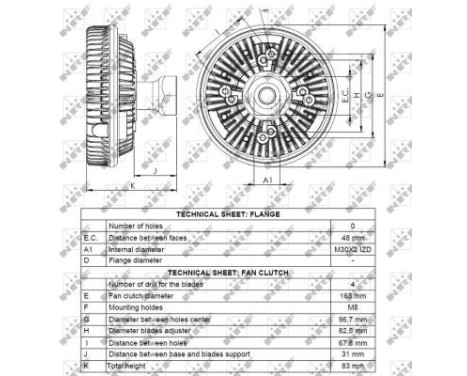 Clutch, radiator fan 49101 NRF, Image 4