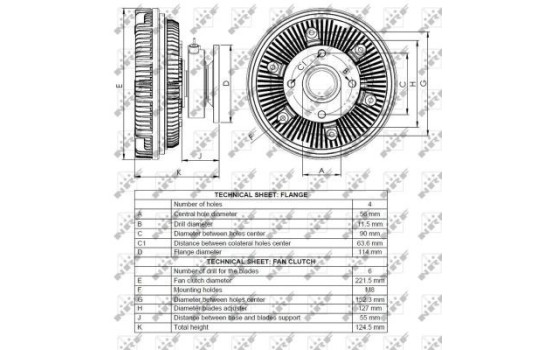 Clutch, radiator fan 49111 NRF, Image 4