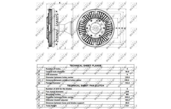 Clutch, radiator fan 49115 NRF, Image 5
