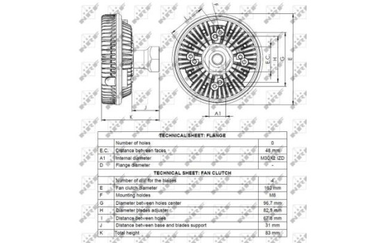 Clutch, radiator fan 49118 NRF, Image 3