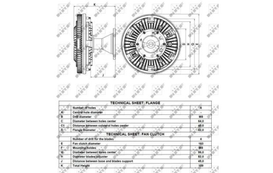 Clutch, radiator fan 49121 NRF, Image 4