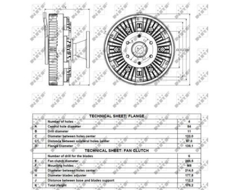 Clutch, radiator fan 49125 NRF, Image 2