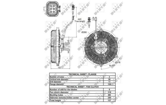 Clutch, radiator fan 49132 NRF, Image 3