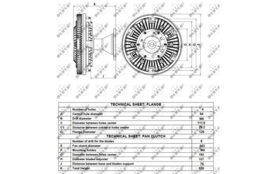 Clutch, radiator fan 49148 NRF, Image 3