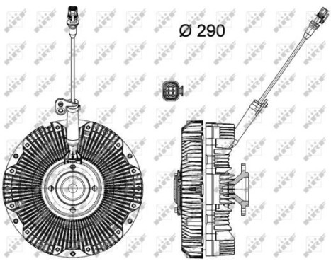 Clutch, radiator fan 49168 NRF, Image 5