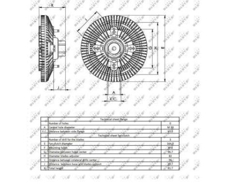 Clutch, radiator fan 49404 NRF, Image 4