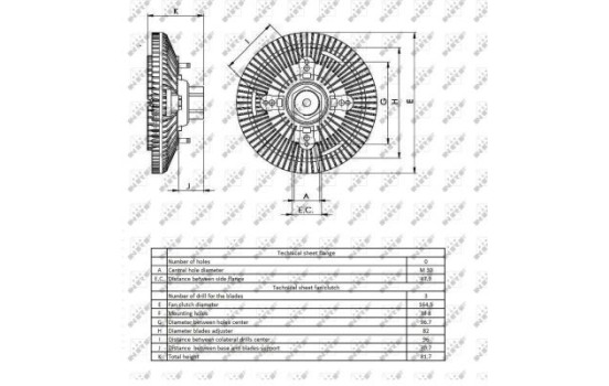 Clutch, radiator fan 49404 NRF