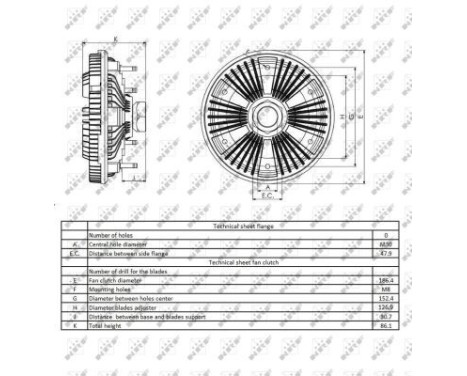 Clutch, radiator fan 49409 NRF, Image 5