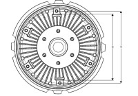 Clutch, radiator fan 49500 NRF