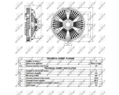 Clutch, radiator fan 49501 NRF, Image 4