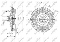 Clutch, radiator fan 49568 NRF