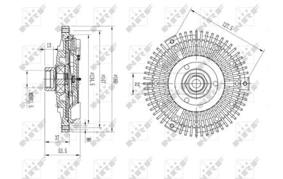 Clutch, radiator fan 49568 NRF, Image 4