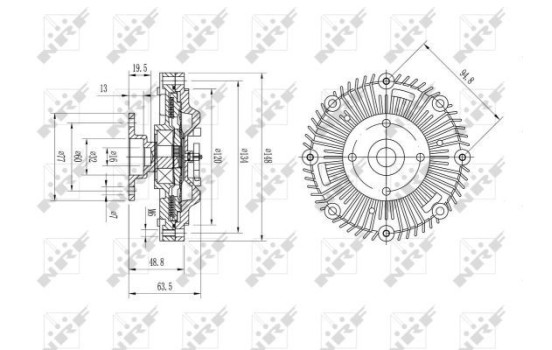 Clutch, radiator fan 49571 NRF, Image 2