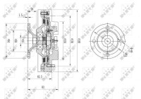 Clutch, radiator fan 49572 NRF
