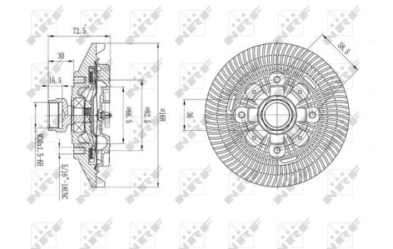 Clutch, radiator fan 49577 NRF, Image 5