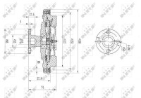 Clutch, radiator fan 49580 NRF