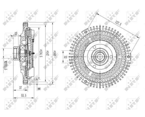 Clutch, radiator fan 49581 NRF, Image 4