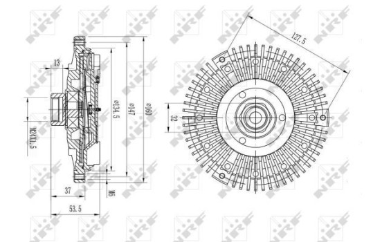 Clutch, radiator fan 49581 NRF, Image 4