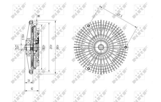 Clutch, radiator fan 49583 NRF