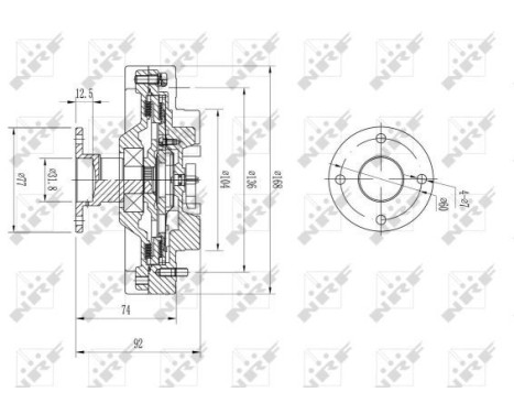Clutch, radiator fan 49585 NRF, Image 5