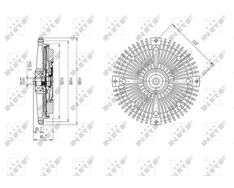 Clutch, radiator fan 49588 NRF