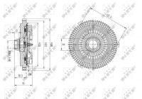 Clutch, radiator fan 49590 NRF