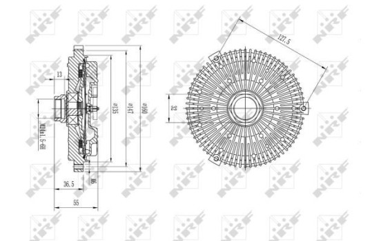 Clutch, radiator fan 49590 NRF