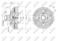Clutch, radiator fan 49596 NRF