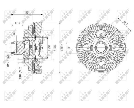Clutch, radiator fan 49596 NRF