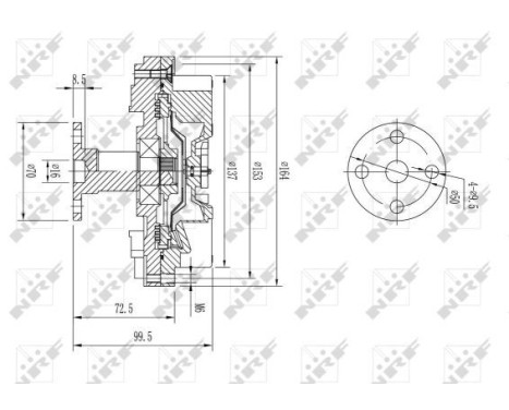 Clutch, radiator fan 49597 NRF, Image 5