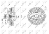 Clutch, radiator fan 49600 NRF