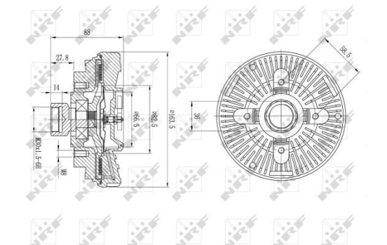 Clutch, radiator fan 49600 NRF, Image 5