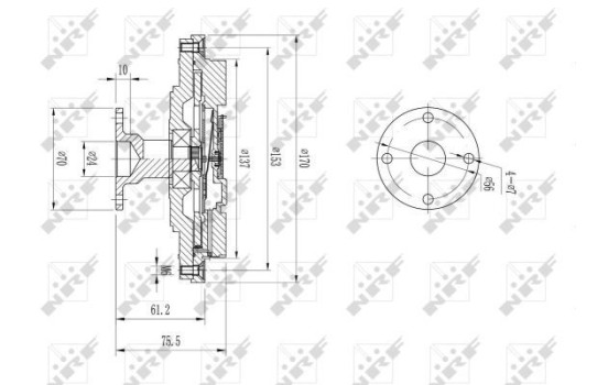 Clutch, radiator fan 49602 NRF