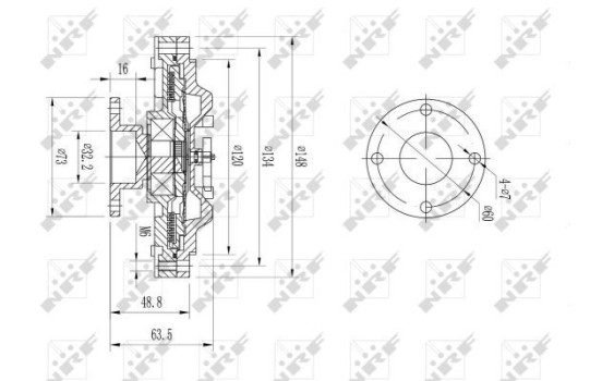 Clutch, radiator fan 49603 NRF, Image 5