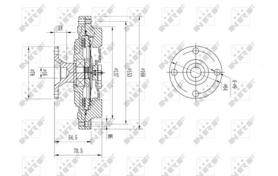 Clutch, radiator fan 49604 NRF