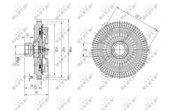 Clutch, radiator fan 49605 NRF, Image 5