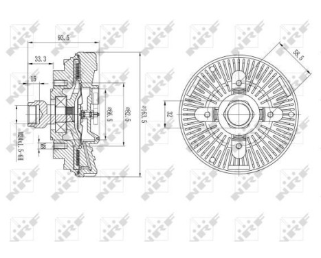 Clutch, radiator fan 49606 NRF, Image 2