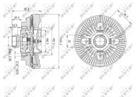Clutch, radiator fan 49610 NRF