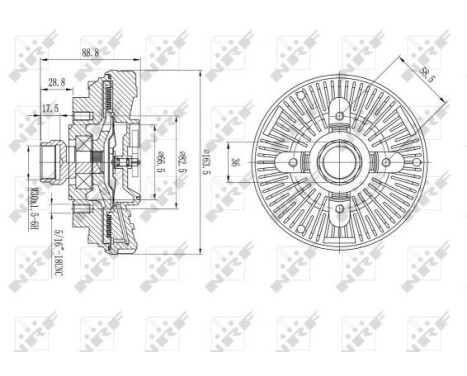 Clutch, radiator fan 49610 NRF, Image 5