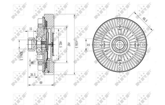 Clutch, radiator fan 49611 NRF, Image 5