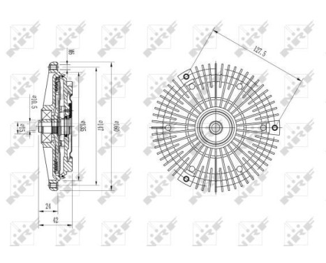 Clutch, radiator fan 49615 NRF